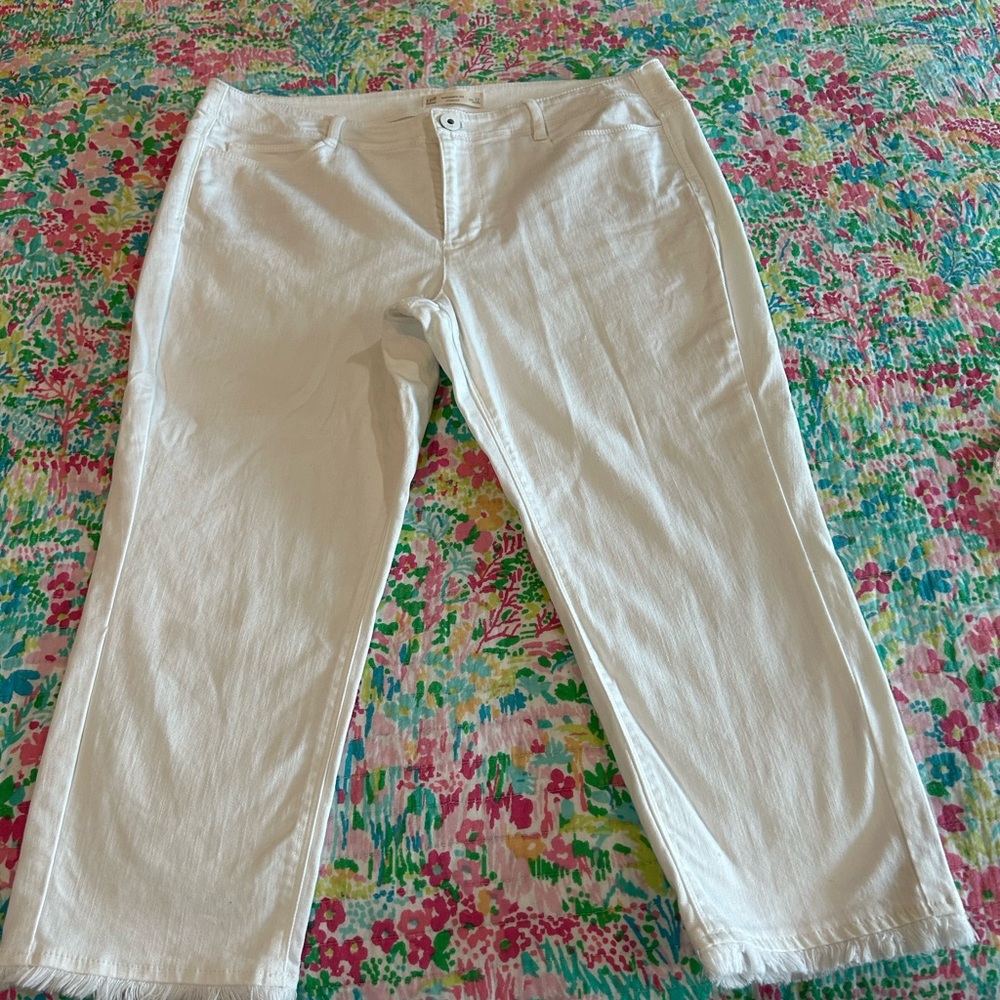 J Jill cropped denim jeans